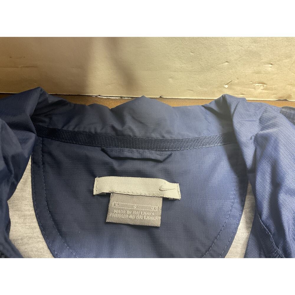 Vintage Nike Fleece Lined Navy Track Suit Set Men’s L Grey Tag Y2K Windbreaker - Picture 6 of 16